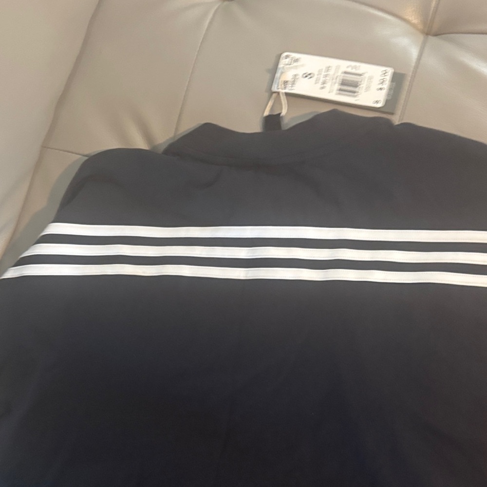 Men's Black and White Striped Sweater